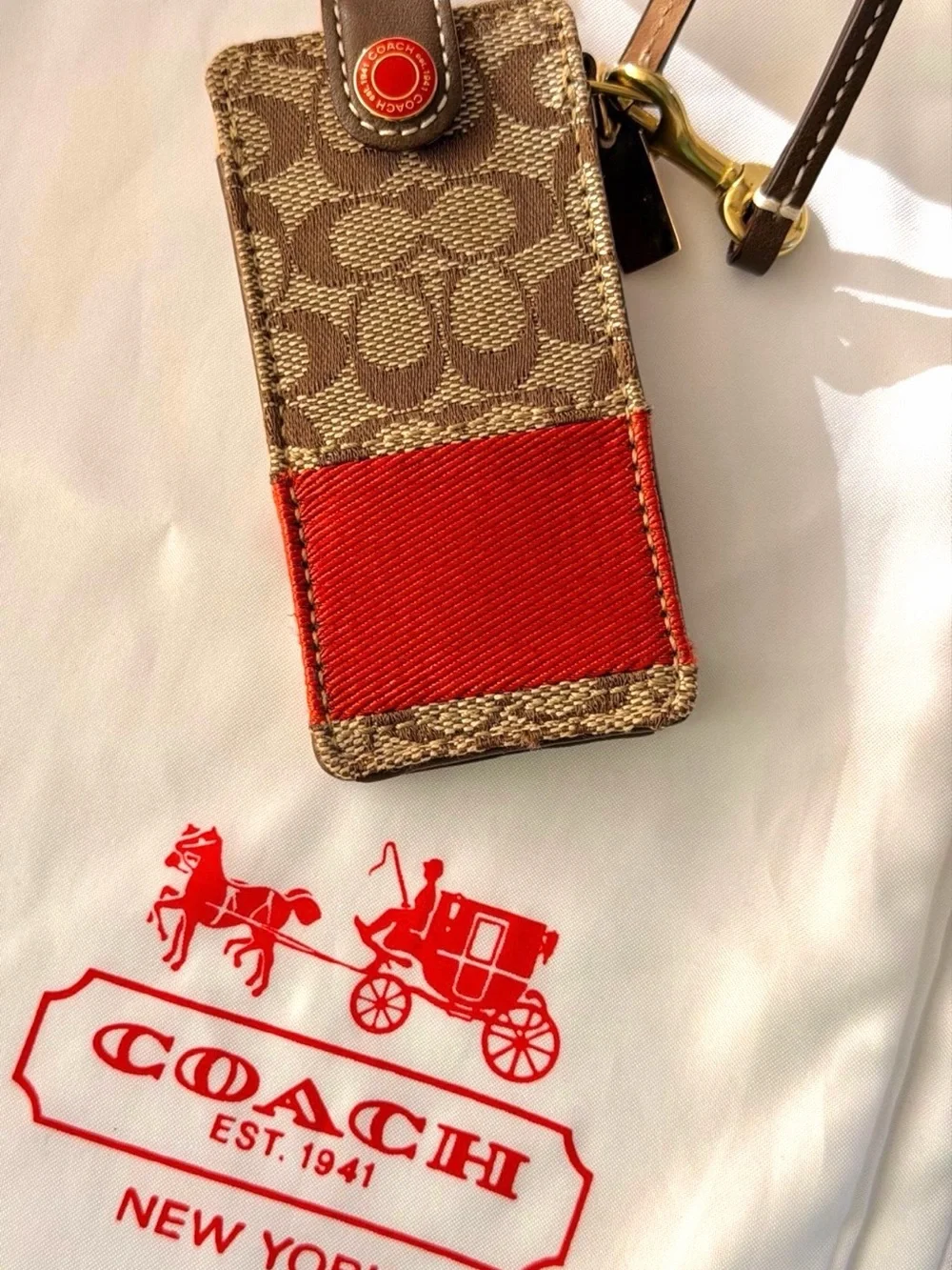 NWT Vintage Y2K Coach Signature iPod Case Wristlet - Pristine!